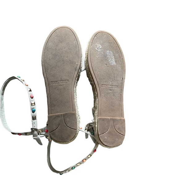 Marc Fisher Vajen Studded Ankle Strap Espadrilles Platform Sandals - Picture 6 of 11